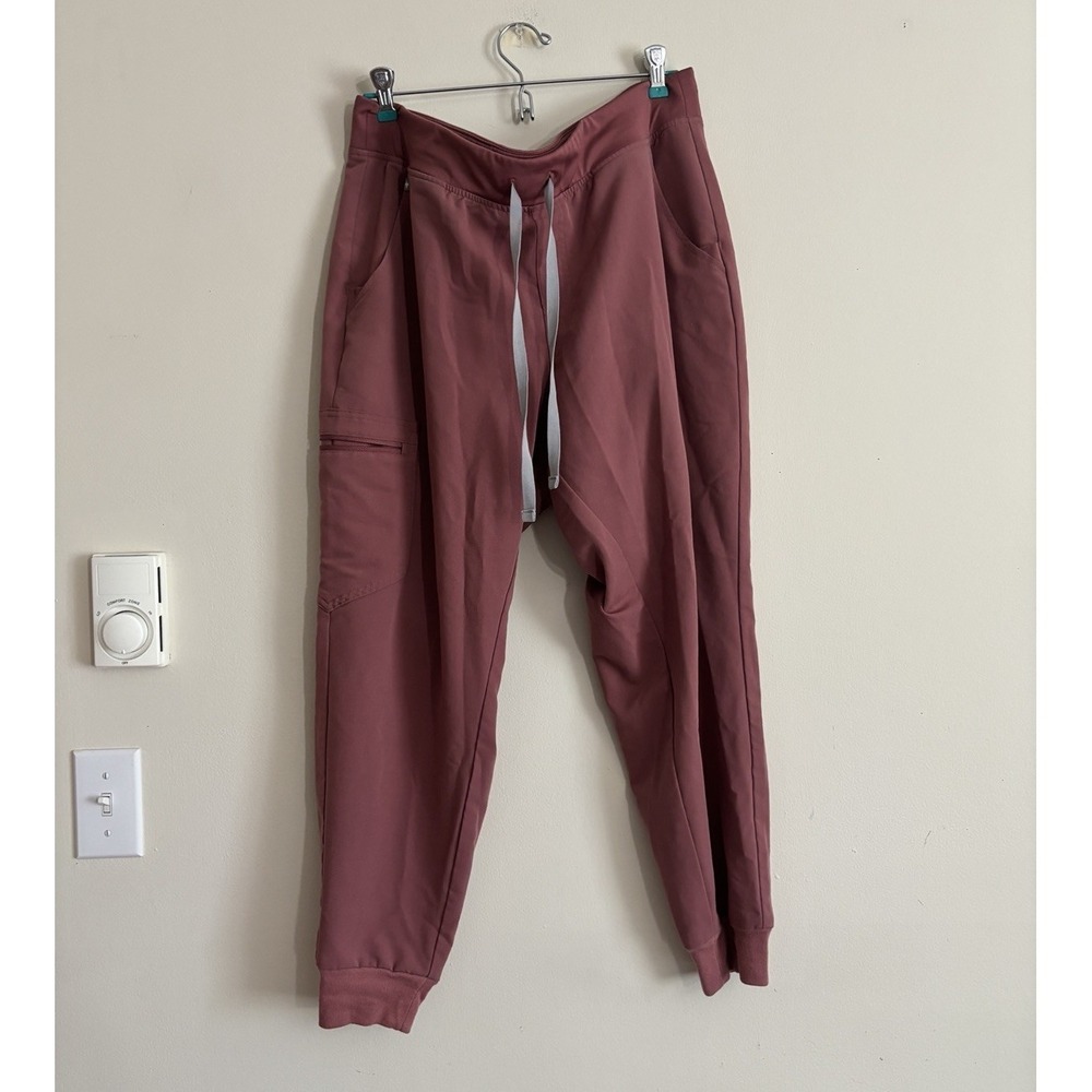 FIGS XL Petite High Waisted Joggers Zamora Scrub Pants XL/P Mauve Pink PO 2658